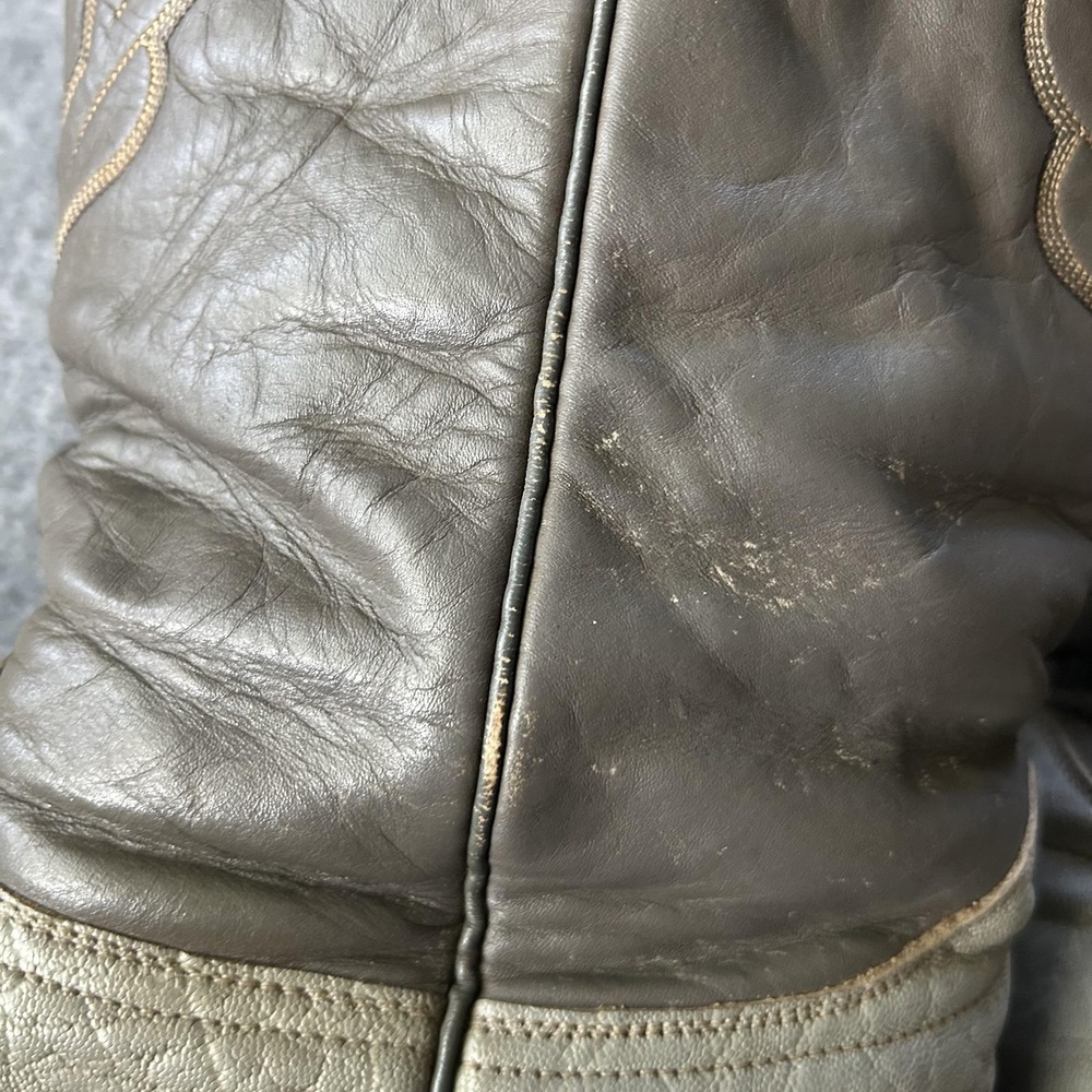 Hondo Boots Vintage Exotic Leather Cowboy Western Boots Gray USA Mens 12D - Picture 11 of 16